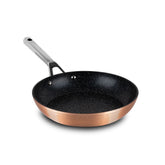 مقلاة مطروقة مع مقبض - بني 22 سم